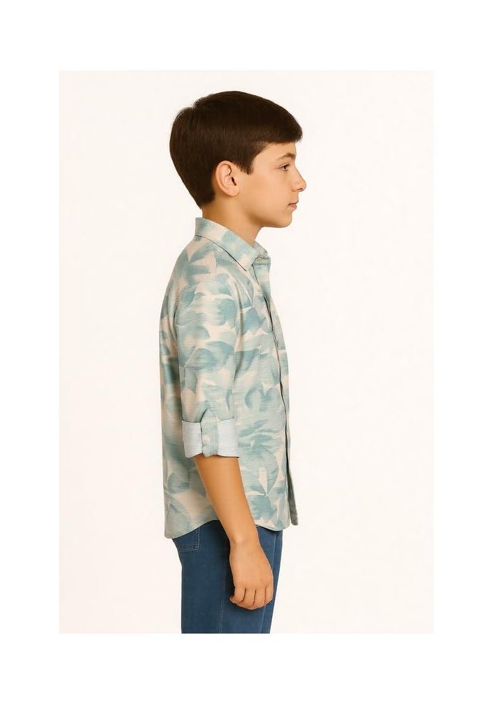 CHARCHIT Boys Cotton Full Sleeves Printed Casual Shirt - Image 3